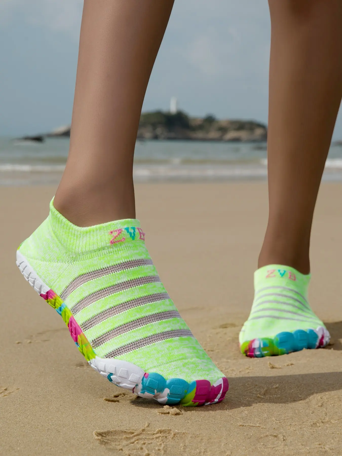 Zvb Women's Casual Hiking Shoes, Yoga Driving Shoes, Lightweight Outdoor Shoes, Lightweight Hiking Footwear, Outdoor Walking Shoes, Outside Walking Shoes, Wide Head Design, Elastic Knit Fabric, Rubber Sole, Breathable and Anti-Slip