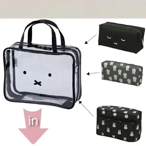 4pcs Kawaii Miffys Cute Large Capacity Makeup Bag Cartoon Cosplay Travel Storage Handbag Toiletries Classification Bag Toy Gift