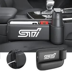 Subaru Sti PU Leather Car Gap Storage Box, Car Console Organizer, 1pc/2pcs, Durable & Easy Clean, Multifunctional Car Interior Accessory