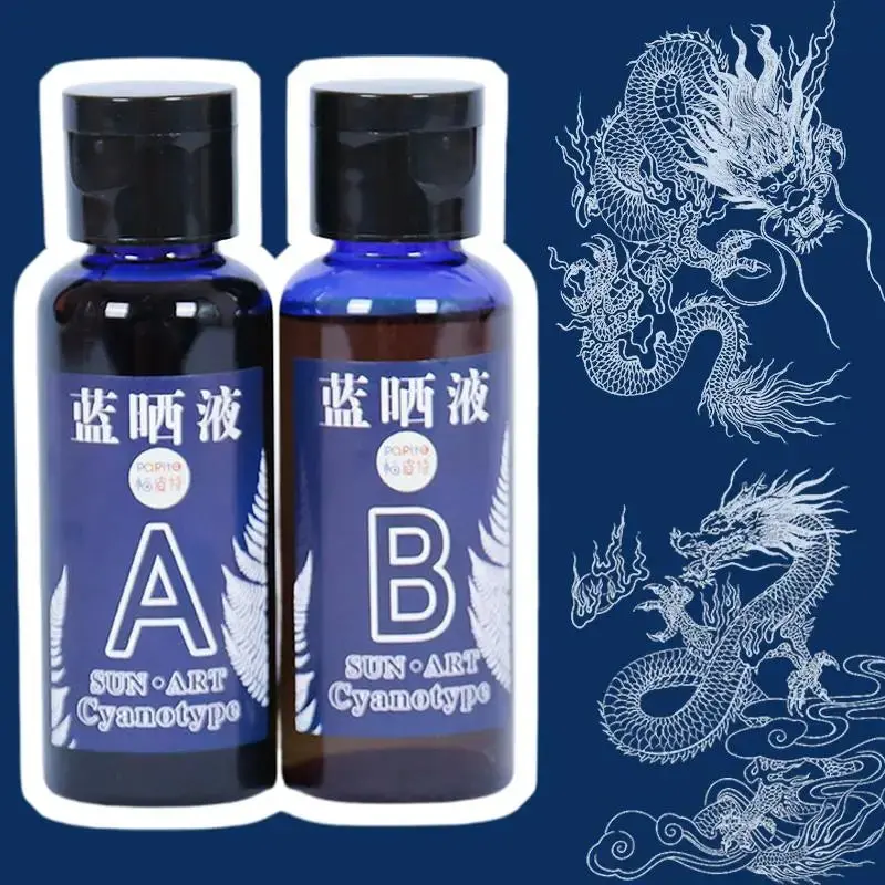 Cyanotype Liquid DIY Material Package Pigment Prints Photosensitive Photography Handicraft Cyanotype Set Handicraft
