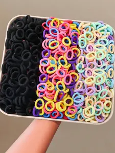300pcs-Set-Colorful-Basic-Hair-Ties-Elastics-Scrunchies-For-Girls-Ponytail-Holders-Damage-Free-Hair-Accessories-For-Daily-Use