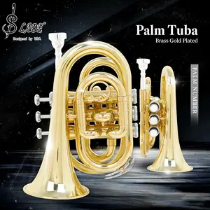 Slade Bb Palm Horn Mini Brass Pocket Trumpet, Band Practice Use, Compact, Portable Musical Instrument, Ideal for Ensembles
