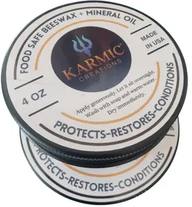 Food Grade Kitchen Cutting Board Wax, Board Butter, Butcher Block Conditioner. Wood Conditioner, 100% Natural Conditioner for Wooden Furniture.