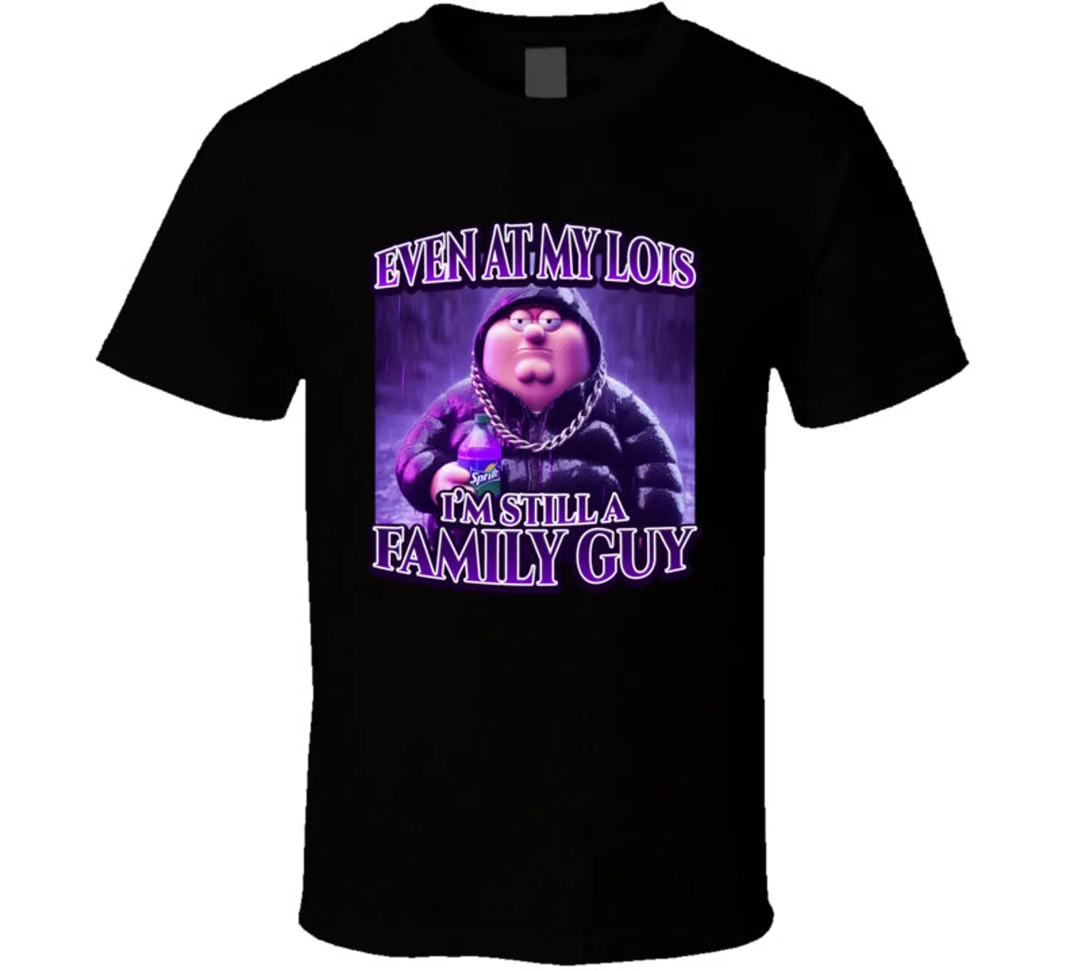 Even At My Lois Im Still A Family Guy Peter Griffin Sippin Lean Funny Family Guy Shirt, Fashion Cotton, Full Colors, Full Sizes, For Men, For Women