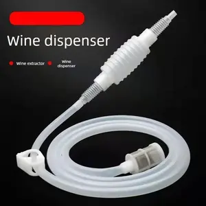Semi-Automatic Wine Pourer with Grape Syphon Tube Enzyme Liquor Filter for Home Brewing & Wine Dispensing