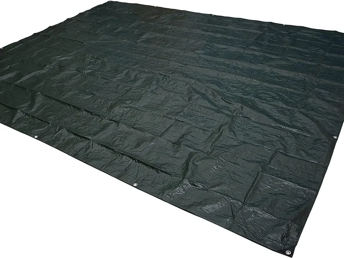 Waterproof Camping Tarp - Black, Durable, Versatile for Outdoor Use