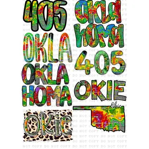 22"x30" Oklahoma 405 Weather Premade Direct-To-Film Gang Sheet