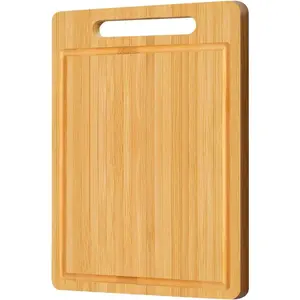 Bamboo Cutting Board, Wooden Cutting Boards for Kitchen, Wood Double Sided Food-Grade Chopping Board for Meat Cheese Vegetable (Medium)
