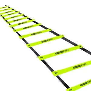HolaHatha 20 Ft 12 Rung Yellow Adjustable Sports Agility Fitness Training Ladder HolaHatha 20 Ft 12 Rung Yellow Adjustable Sports Agility Fitness Training Ladder