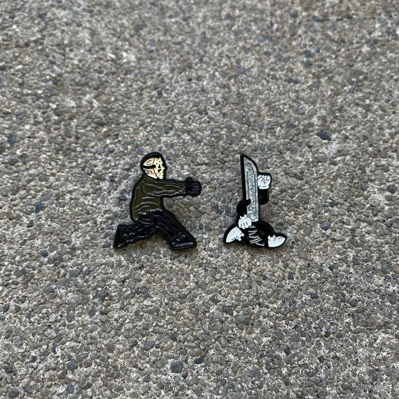 Cartoon horror Jason pin set (the original) for hats, backpacks , etc.