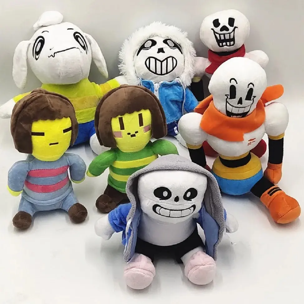 NEW Undertale Plush Toys 20-30cm Undertale Sans Plush Doll Papyrus Ootopus Music Alphys Frisk Plush Stuffed Toys for Kids Gifts
