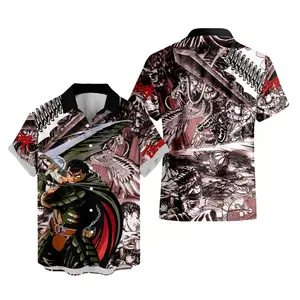 Guts Hawaiian Shirts Berserk Custom Hawaiian Shirt, Anime Merch Clothes Unique Gift For Men Women Fans