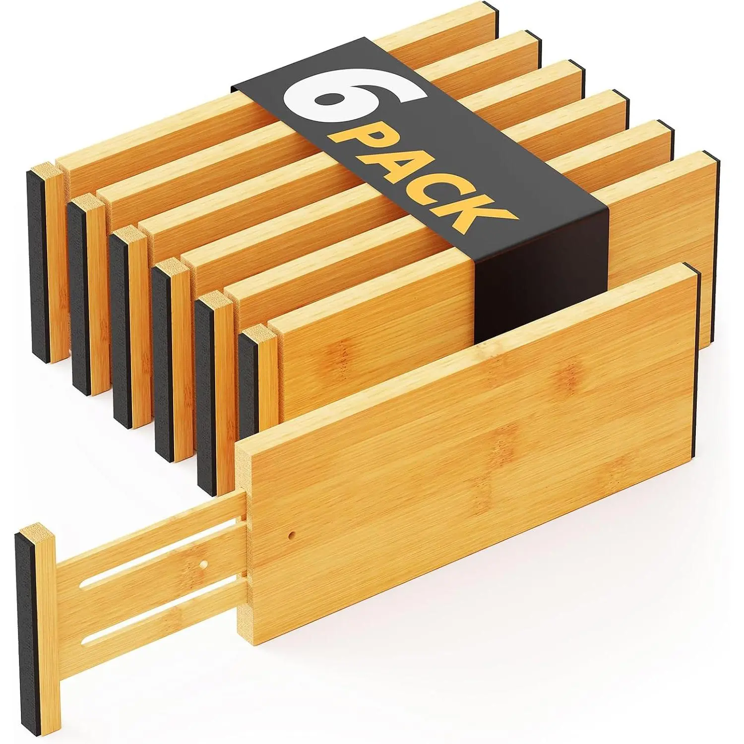 6 Pack 4.65“ High Drawer Organizer