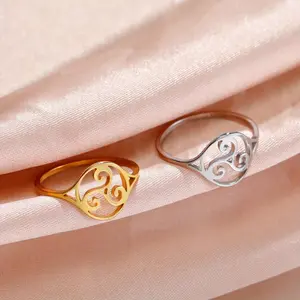 1pc Vintage Celtic Trinity Knot Ring - Interlocking Triquetra Symbol Jewelry, Stainless Steel Interlocking Rings for Men & Women, Wedding, Birthday, Everyday - Celtic Jewelry Gift For Him/her, Celtic Jewelry, Bohemian Style, Durable Jewelry