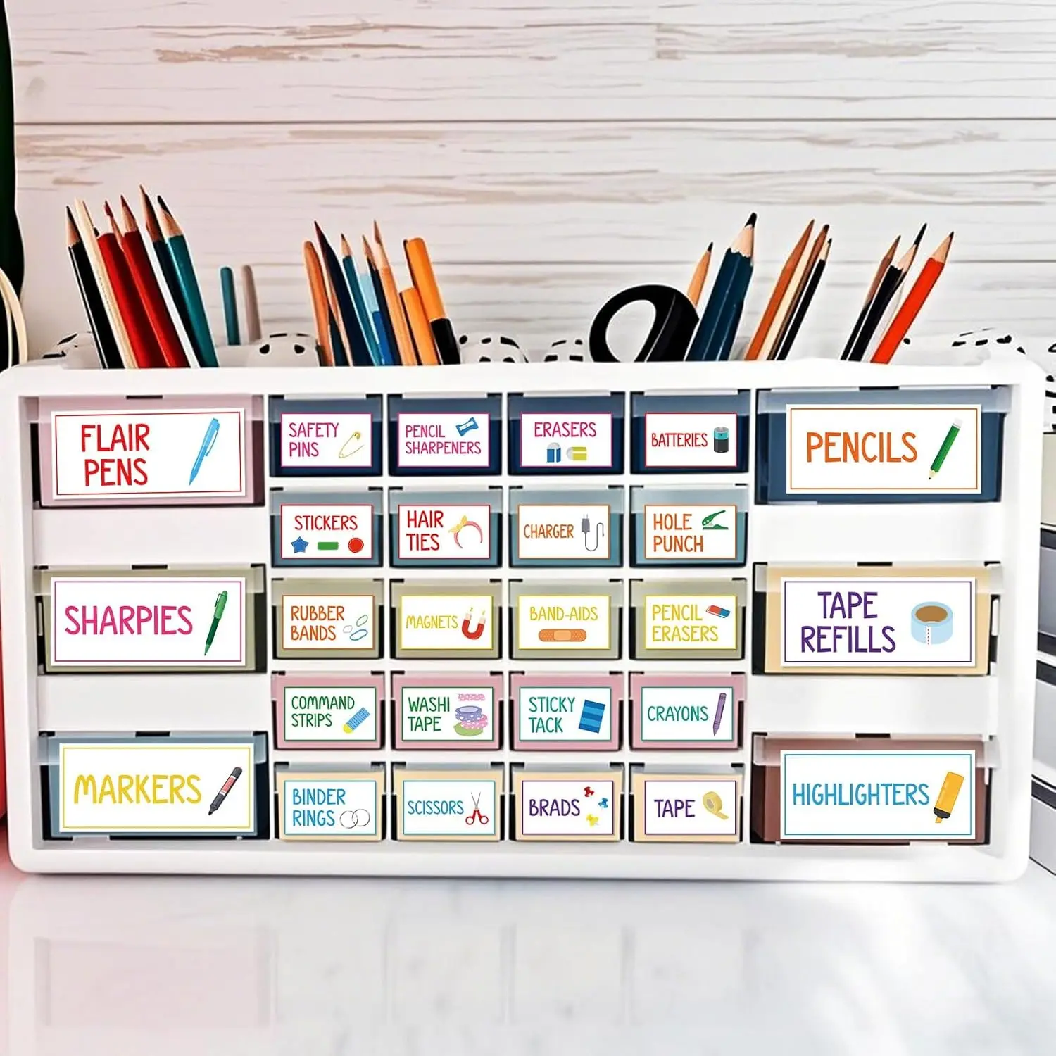 54Pcs Teacher Toolbox Labels Classroom Decoration Self-Adhesive