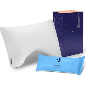 Moon Pillow o Adjustable Loft, Luxury Cover, Shredded Memory  o for , Side and Combination Sleepers o Neutral Alignment for  o CertiPUR- Certified  ()
