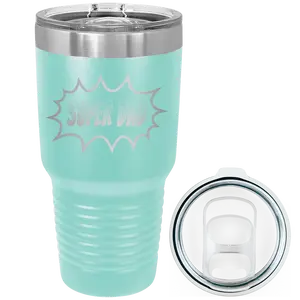 Personalized Super Dad 30 oz Tumbler - Teal