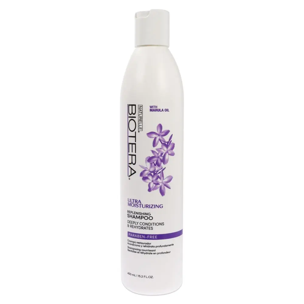 Biotera Ultra Moisturizing Biotin Shampoo - 15.2 oz (500g) Liquid Hair Cleanser with Moisturizer, Botanical Extracts, Cetrimonium Chloride, Cocamidopropyl Hydroxysultaine & Coconut, Cleansing Hydrating Formula for Very Dry Hair, UV Protection, Haircare, B