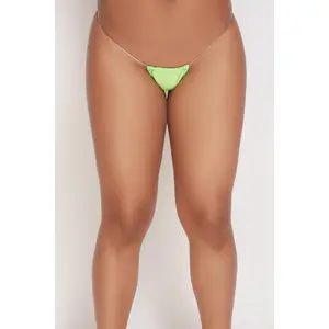 Neon Lime Green Invisible String Thong