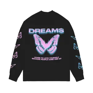 ‘BUTTERFLY’ LONG SLEEVE (BLACK)