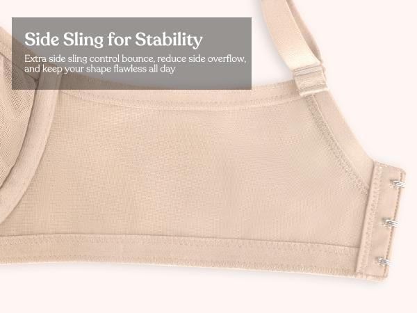 HSIA Pearl Shimmer Plus Size Up to J/K/L Cup Unlined Scalloped Embroidery Full Coverage Comfort Underwire Non-Padded Minimizer Bra for Big Busted Women HSIA Pearl Shimmer Plus Size Up to J/K/L Cup Unlined Scalloped Embroidery Full Coverage Comfort Underwire Non-Padded Minimizer Bra for Big Busted Women