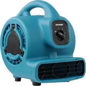 XPOWER  600 CFM Multi-Purpose Mini Mighty Air Mover, Utility Fan - Dryer & Blower, Blue