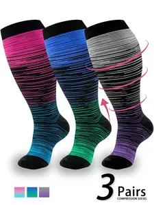 Unisex's Colorful Compression Socks, Soft Breathable Socks, Breathable Comfy Socks, Sports Socks for Running, Nurses, Pregnant Women, Over The Knee Socks for Blood Circulation