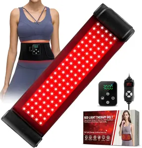 2-in-1 Red Light Therapy Belt, Wired & Wireless Controller with 3000mAh Rechargeable Battery, Magnetic LED Screen, 49" x 7" Infrared Red Light Therapy for Daily Comfort, Relaxation & Recovery