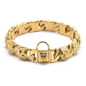 Titanium Stainless Steel Bull Dog Full Head Collar