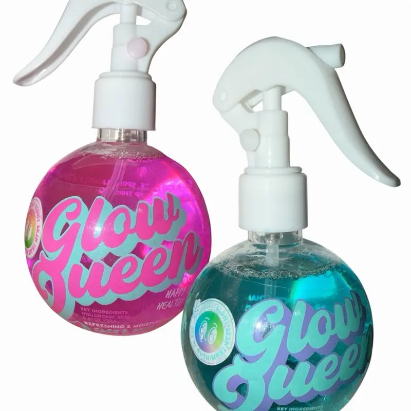 Glow Queen 2-Pc Daily Face & Body Sprays - Hydrating, Nourishing, Refreshing, Easy-Apply Mist for Happy & Healthy, Radiant Glow Skin