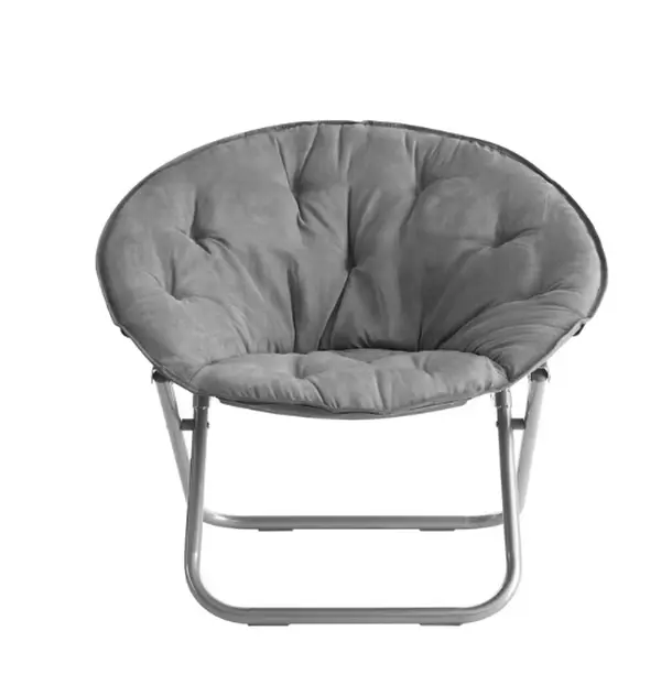 Mainstays Large Super Soft Microsuede 30" Saucer Chair, Gray