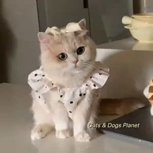 Polka Dot Suspender Dress, Anti-Shedding Cute Pet Costume Clothes for Spring, Summer & Autumn, for Teddy, Bichon, Small Puppies, Dogs & Cats