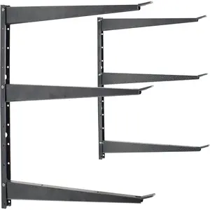 Heavy Duty Wood and Lumber Storage Rack, Holds Up to 480 lbs-Easy to Install Mounted Rack with Steel Construction for Indoor & Outdoor Storage in Garage, Basement & Pantry