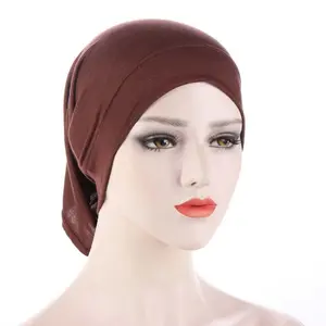 Cotton Jersey Hijab Undercap - Brown, Soft Fabric, Versatile Design for Everyday Wear