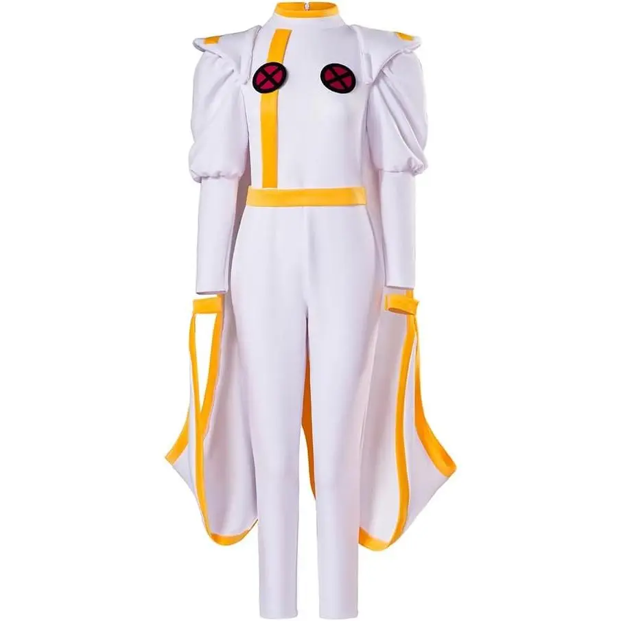 Adult Storm Cosplay Costume Jumpsuits Women's White Storm Outfits Full Set Halloween Outfit