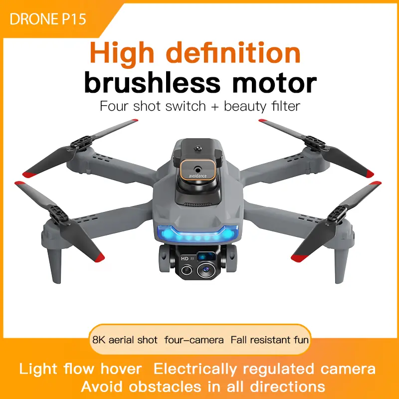 Todetana P15 Mini RC Drone, Dual Camera, One-Key Takeoff/Landing, 360° Flip, Easy Control for Kids & Beginners