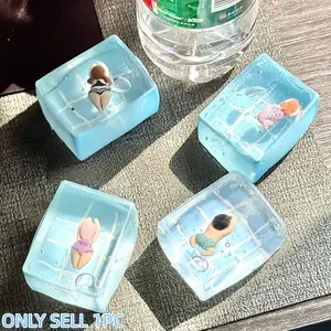 Transparent Pool Squishy Toy, Mini Floating Mermaid Stress Relief, Portable Anxiety Relief, Perfect for Holidays and Gifts