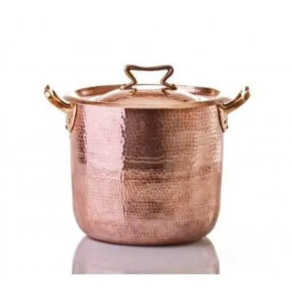 Large Copper Stockpot 23.5 Qt w Standard Lid