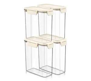 Sorbus Airtight Plastic Food Container Medium Tall Narrow 4Pk