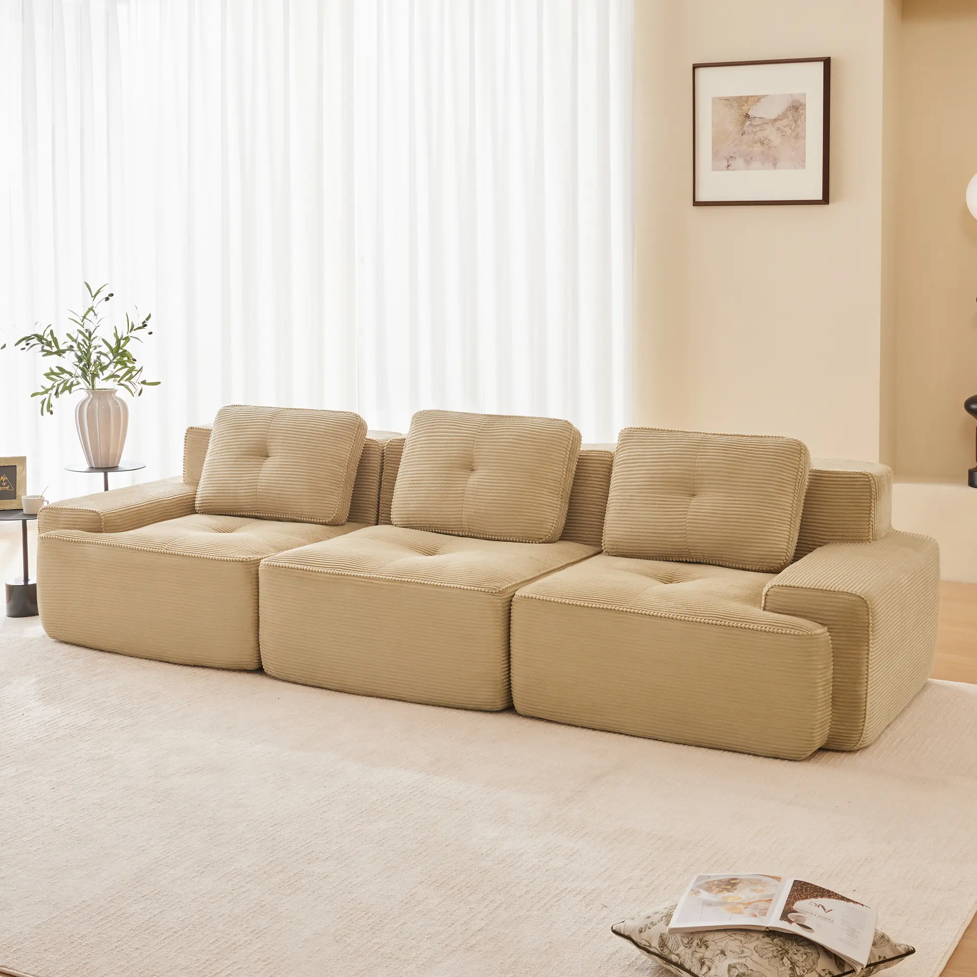 Camel + Corduroy + 3 Seat