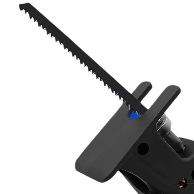 Electric Drill Reciprocating Saw Adapter, Portable Saw Conversion Head with 3Pcs Saw Blades, Universal Tool for Wood/Metal/Plastic Cutting