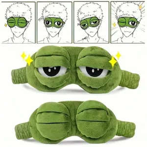 3D Frog Sleeping Eye Mask, Super Soft Cute Cartoon Eye Mask for Kids Girls And Adjult ,Comfortable  Blindfold Travel for Napping, Flights Portable Rest, Party Actives Supply