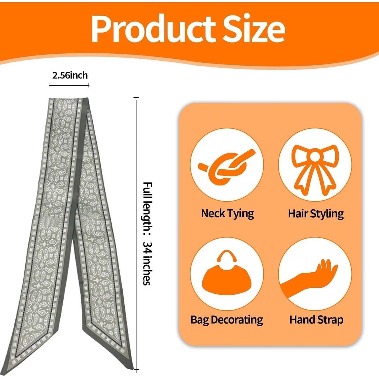 24pcs Fashion Scarves for Women Multifunctional Neck Scarves Purse Scarf Headbands for Bags Hair Accessories outdoorfun