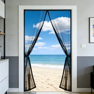 Seamless Self-Sealing Magnetic Screen Door, Strong Mosquito Barrier, Kid & Pet Friendly, Hands-Free Entry, Moustiquaire Fenêtre & Zanzariera Finestra Style