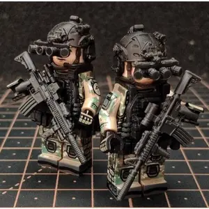 1.6in Special Forces Building Figures - Navy SEALs & Delta Force Assemble Models for Military Toy Fans