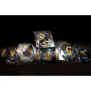 Frosted Fragment Liquid Core Dice Set