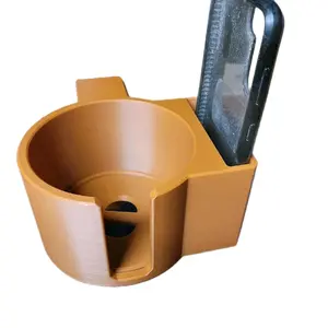 Mountable Coffee Cup and Tumbler Holder with Cellphone Pocket for Desk or Work Bench Mount - Smartphone, Accessories