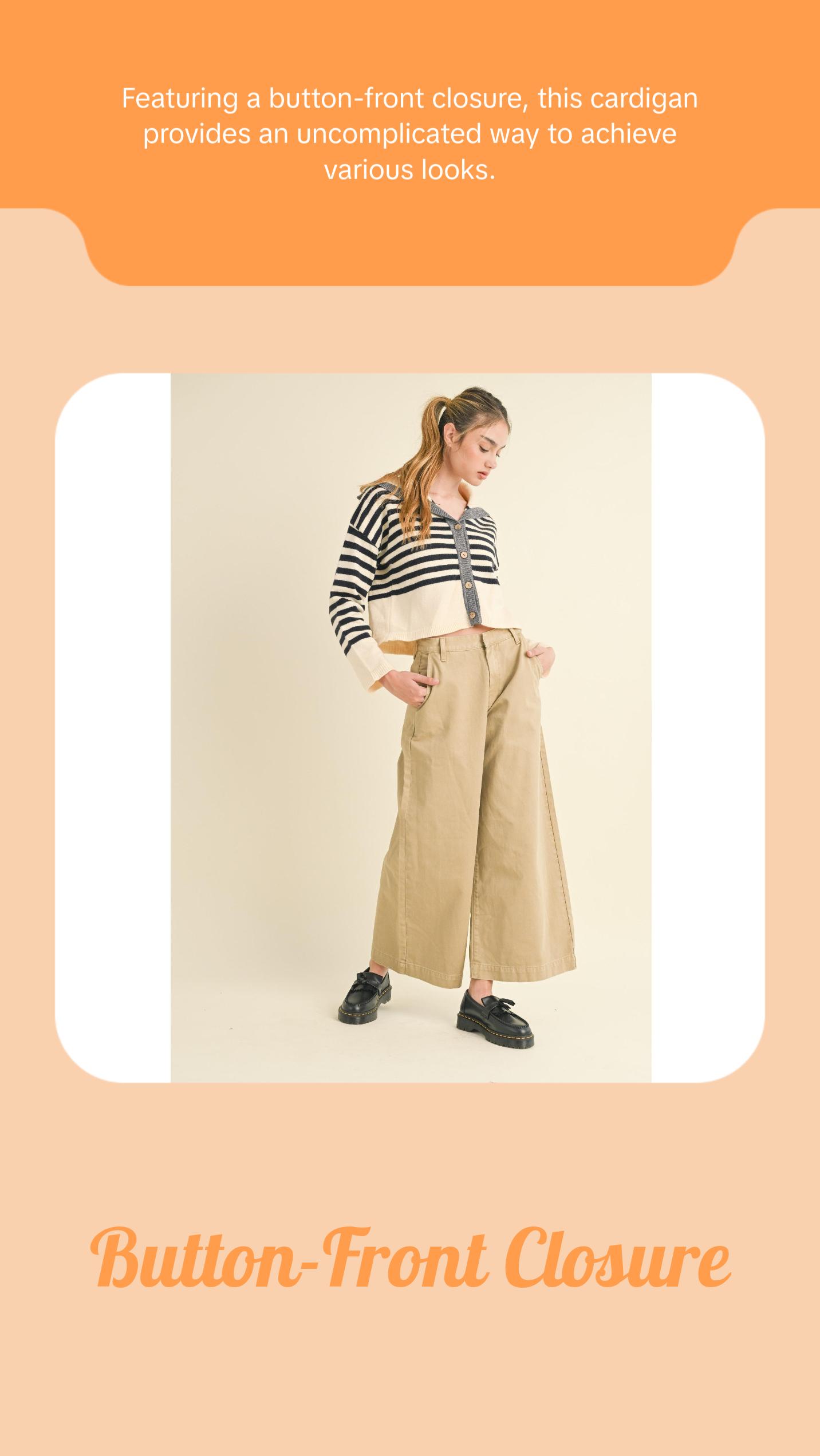 Sailor Collar Cute Sweater Cardigan