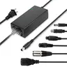 KUNLUN Plastic Body Power Adapter for Ebike Charging, 48V 13S Li-ion Batteries, 54.6V 2A, 7 Interchangeable Tips, Cooling Fan, LED Indicator, 8.2ft Cord, Black - Sports & Outdoor Scooter & Bike Accessories
