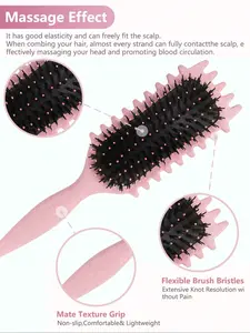 Curl Defining Brush for Men & Women, Detangles & Styles Hair, Shapes Curls, Essential Tool for Salon, Travel & Daily Use